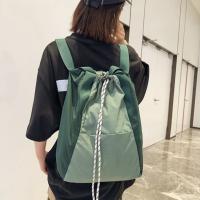 Mochila de nailon de gran capacidad con asa, bolso de hombro con cordón doble, mochila deportiva multifuncional impermeable - details 2