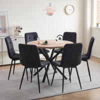 EGOONM-Sillas de comedor de tela de pana acolchadas, tapizadas, patas de Metal para balcón, restaurante y comedor, 4 unidades - details 9