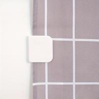 Clips adhesivos multifuncionales para cortinas de baño, evitan esparcir y aseguran cortinas de ducha, 2 piezas - details 4