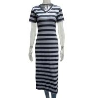 Vestidos de Verano 2023 para Mujeres de Talla Grande Vestidos Casuales a Rayas con Cuello en V - details 1
