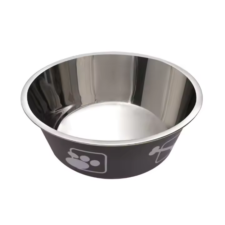 Lavabo para perros de acero inoxidable Lavabo de comida para mascotas de doble capa Tazón para mascotas antivuelco - 1