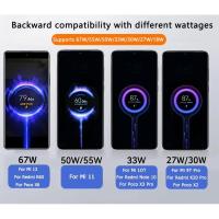 Cargador rápido Turbo Original Xiaomi de 67W con Cable tipo C de 1M, enchufe europeo para Mi 14 Ultra Redmi K40S K50 Note 11 12 13 pro Poco - details 3