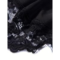 Sujetador Sexy de talla grande para mujer, ropa interior de encaje de contraste, cubierta completa, Mini sujetador ligero con lazo - details 3