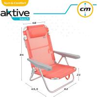 Set 2 Sillas Pleg Alu 5pos 60x47x83cmc/cojin-flamenco - details 0