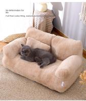 Sofá de lujo para mascotas, cama cálida supersuave para gatos, desmontable, lavable, antideslizante para perros pequeños, gatos, gatitos, suministros para mascotas - details 2