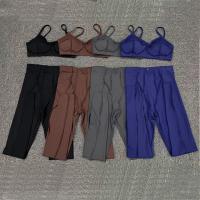 Conjuntos de Yoga con correas desnudas para mujer, sujetador deportivo a prueba de sentadillas, mallas de entrenamiento de cintura alta, pantalones de Fitness, traje de ropa activa para mujer XP81 - details 11