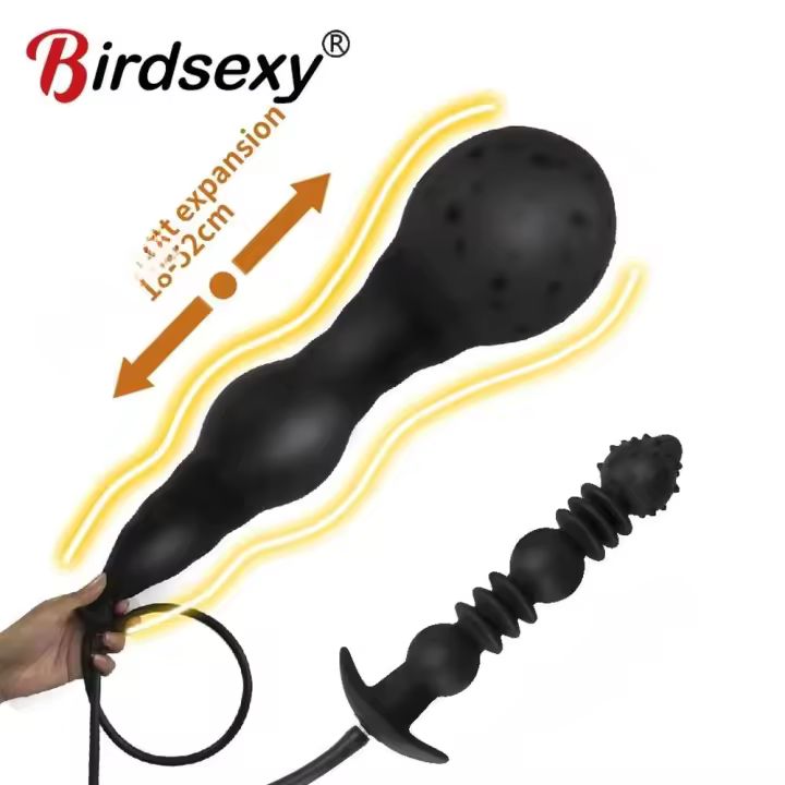 Leten Iatable consolador masaje de próstata partícula enorme enchufe cuenta dilatador vaginal juguete sexual anal adulto - 1