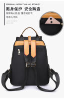 Mochila Oxford negra impermeable para mujer, bolso escolar antirrobo de gran capacidad, bolso de viaje, bolso de hombro - details 5