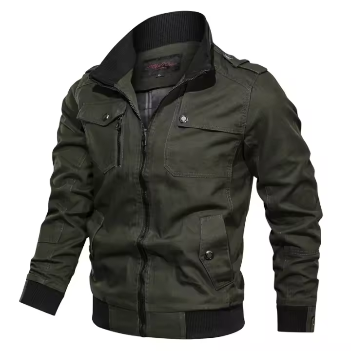 Chaqueta de moto de estilo militar deportiva ligera informal a la moda para hombre - 1