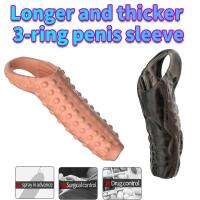 Leten Extender Condón reutilizable Retraso de la eyaculación Funda Dick Dildo masculino Juguetes sexuales para hombres Adultos 18+ Productos eróticos - details 3