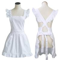 Delantal Blanco Retro con Volantes Ajustable para Maid Cosplay, Horneado, Limpieza Cocina y Dining - details 1