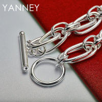 Pulsera trenzada de plata para hombres y mujeres, pulsera fina de 8 pulgadas, joyería de moda - details 4