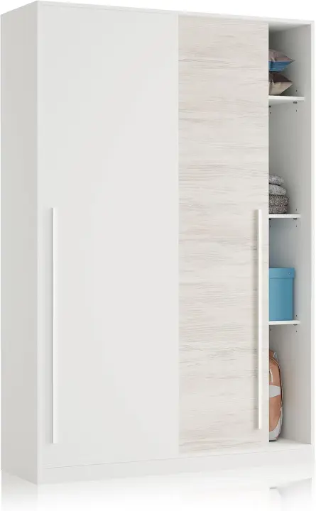 Acabado Blanco Artik y Blanco Velho, Medidas: 200 cm (alto) x 120 cm (ancho) x 50 cm (fondo) - 1
