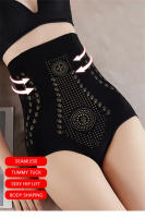 Bragas de Control de barriga sin costuras para mujer, ropa interior moldeadora de vientre plano de cintura alta, adelgazante, br - details 0