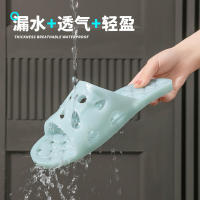 Zapatillas antideslizantes de baño para hombres y mujeres, suela de masaje interior de verano, diseño hueco silencioso, sandalias de ducha a prueba de fugas - details 0