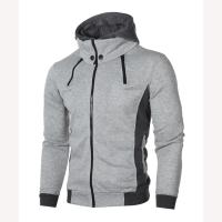 Nueva chaqueta deportiva para hombre, suéter con capucha y cremallera doble, chaqueta informal tipo cárdigan - details 4