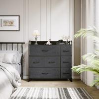 Cajonera de Tela Extraíble de 7 Cajones Almacenamiento de Tela Cómodo para Sala de Estar, Dormitorio, Habitación Infantil Gris Oscuro - details 26