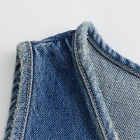 Chaqueta vaquera desgastada con cuello redondo para mujer Nueva moda de verano - details 3