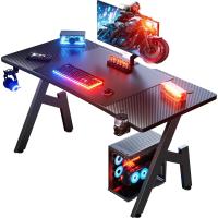 Gaming 120 x 60 cm, Escritorio Gaming de Fibra de Carbono, Mesa Escritorio Ergonómica, Mesa Ordenador con Alfombrilla - details 2