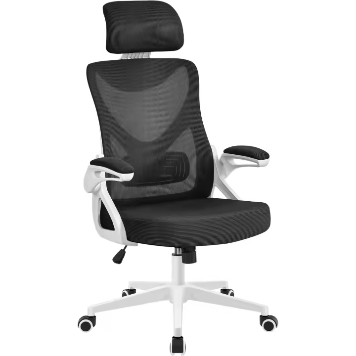 Oficina Ergonómica Silla Reposabrazo Ajustable Silla Oficina Trabajo con Reposacabeza Silla Giratoria Rosa - 1