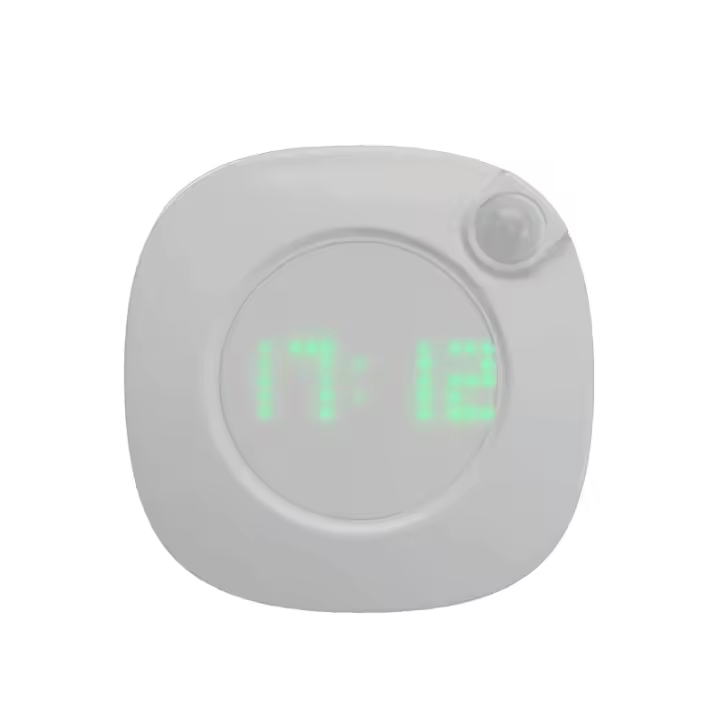 Luz Nocturna LED con Sensor de movimiento PIR con reloj de tiempo para el hogar, dormitorio, escaleras, lámpara de pared, brillo, batería, 2 colores de iluminación - 1