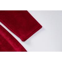 Vestido Bodycon De Veludo Elegante Para Mujer Con Abertura Lateral Manga Larga Para Fiesta Noche Primavera Otoño Vestido Midi Ajustado - details 21