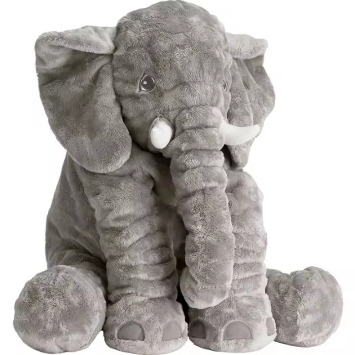 Animal de peluche de elefante grande, 24 pulgadas, gris - 1
