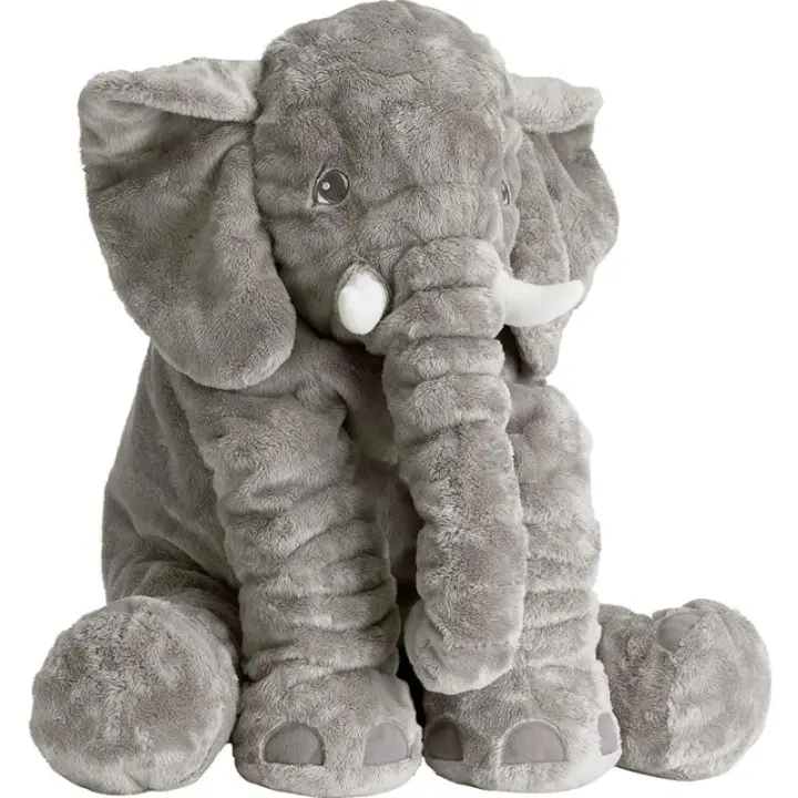 Animal de peluche de elefante grande, 24 pulgadas, gris - 1