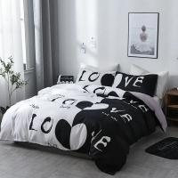 Juego de Cubierta de Edredón y Funda de Almohada con Diseño a Cuadros Suave y Estampado Ideal para Decoración de Dormitorio Sencillo y Doble Tamaño - details 1