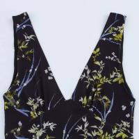 Ropa de mujer europea y americana temperamento moda floral sombreado floral sin mangas cintura falda vestido - details 6