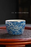 Taza de té azul y blanca única de hielo negro maestro de color esmaltado Jingdezhen, transformada de horno a edificio - details 25