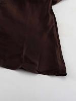 Oymimi elegante marrón delgado para mujer moda Spaghetti Strap espalda abierta vestidos Casual recto o largo vestido Streetwear - details 6