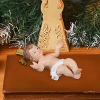 Bebé sagrado con escultura decorativa cruzada, estatua religiosa, hogar, iglesia, artesanía de Navidad, regalo de decoración - details 0