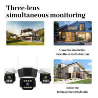 Wistino 3lens 3 pantalla Wifi Cámara 360 grados de visión detección humana Cctv seguridad inteligente para el hogar - details 5