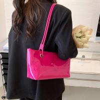 Bandolera de cuero de charol elegante, bolso de gran capacidad de estilo coreano dulce para las axilas, bolso de mano liso de Color sólido para ir al trabajo al aire libre - details 26