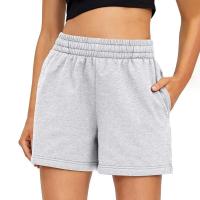 Pantalones cortos informales para mujer, Shorts elásticos cómodos de cintura alta con bolsillos, Verano - details 1