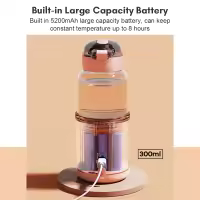Calentador de agua con leche para bebé, capacidad de 300ml, Control preciso de temperatura, batería integrada, inalámbrico, instantáneo - details 6