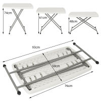 Mesa plegable mesa plegable mesa de plástico balcón mesa de camping mesa de fiesta 50x76cm - details 2