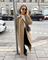 Gabardina elegante de invierno para mujer, holgada, informal, a la moda, versátil, larga - details 7