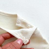 Nuevo en Verano Monos de Manga Corta para Niños y Niñas Parche de Gofre Monos para Recién Nacidos - details 7