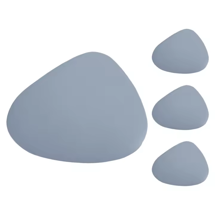 Manteles Individuales de 4 piezas para mesa, posavasos impermeable antideslizante, de cuero, accesorios de cocina, color azul claro - 1