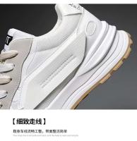 Verano 2025 nuevos zapatos deportivos blancos de malla transpirable versión coreana estilo casual versátil para hombres - details 8