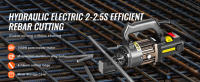 SucceBuy Cortador de barras de refuerzo hidráulico eléctrico, cortador de barras de refuerzo portátil para barras de refuerzo, cortador de acero de alta potencia con lata de aceite y accesorios - details 0