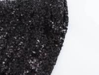 Elegante Falda Mini A-line de Cintura Alta Manga Sin Capas, Cremallera Oculta, Brillo de Lentejuelas Nueva Moda para Mujeres - details 16
