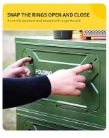 Caja plegable para acampar con tapa de madera y caja de almacenamiento de plástico ecológico, equipada con un logotipo para abrir la puerta - details 5