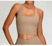 Camiseta interior de Yoga i-word para mujer, Top deportivo de secado rápido a prueba de golpes, sujetador informal con belleza fruncido en la espalda, ropa interior de Fitness para gimnasio, novedad - details 18