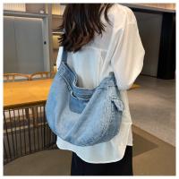 2025 Nueva Bolsa De Lona De Mezclilla Lavada Bolsa De Ocio Simple De Moda Estudiante Temperamento Hombro Bolsa De Mensajero - details 3