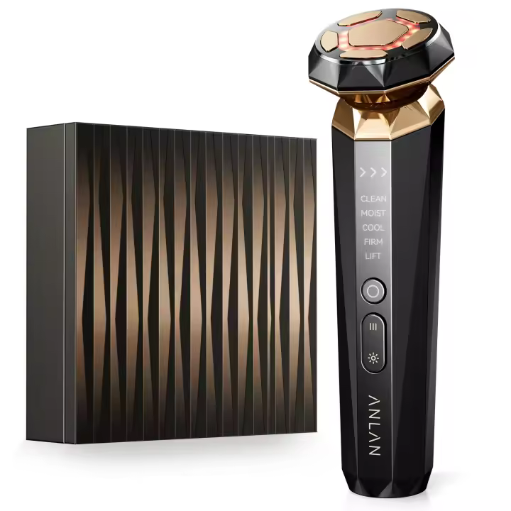 ANLAN Dispositivo de Belleza RF Multipolar Masajeador Facial de Oro 18K Levantamiento de Piel - 1