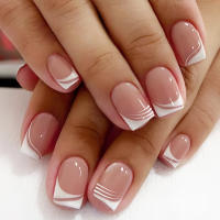 24 Uñas Cortas Cuadradas Falsas + 1 Archivo De Uñas + 1 Pieza De Pegamento De Gel QHW900 Kit De Uñas Postizas De ABS - details 10