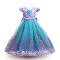 AmyStylish Niñas Princesa Sirena Ariel Cosplay Halloween Fiesta de Cumpleaños Verano Playa Vacaciones Vestido - details 75